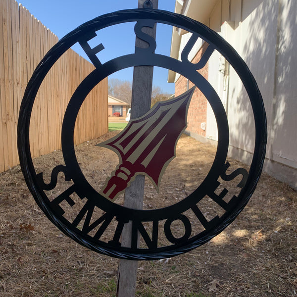 12", 18", 24", 32" FSU SEMINOLES FLORIDA METAL CUSTOM VINTAGE CRAFT TEAM SIGN