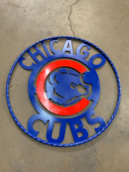 12", 18", 24", 32" CHICAGO CUBS CUSTOM METAL VINTAGE CRAFT TEAM SPORTS SIGN HANDMADE