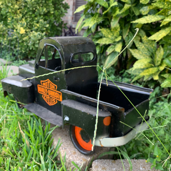 24" PICKUP TRUCK METAL ART FIGURINE OUTDOOR & INDOOR GARDEN WESTERN HOME DECOR HANDMADE NEW: 24"L x 12"W x 12" H