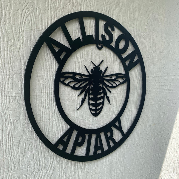 #EH10491 CUSTOM NAME BEE LASERCUT CUSTOM METAL VINTAGE CRAFT SIGN WESTERN HOME DECOR HANDMADE