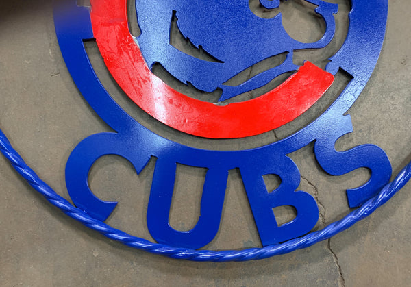 12", 18", 24", 32" CHICAGO CUBS CUSTOM METAL VINTAGE CRAFT TEAM SPORTS SIGN HANDMADE