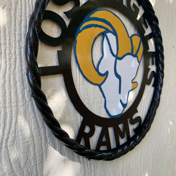 12", 18", 24", 32" LOS ANGES RAMS METAL CUSTOM VINTAGE CRAFT WALL ART TEAM SIGN HANDMADE