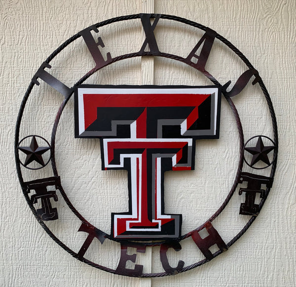 12", 18", 24", 32" TEXAS TECH CUSTOM VINTAGE CRAFT METAL TEAM SIGN