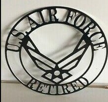 #EH10495 US AIRFORCE RETIRED 24",32",36" MILITARY METAL SIGN WESTERN HOME DECOR HANDMADE