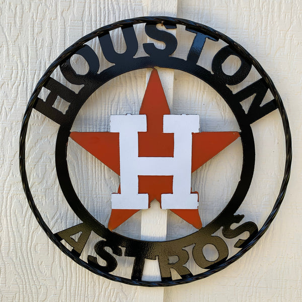 12",18",24",32",36" HOUSTON ASTROS CUSTOM METAL VINTAGE CRAFT SIGN TEAM HANDMADE