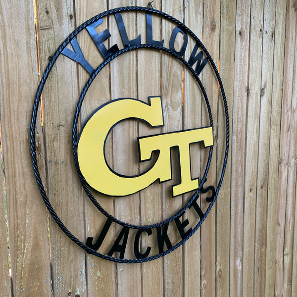 12", 18", 24", 32" GEORGIA TECH YELLOW JACKETS METAL SIGN VINTAGE CUSTOM TEAM ART