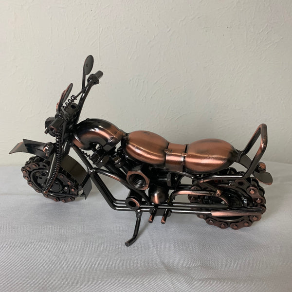 12" HARLEY CRUISER MOTORCYCLE METAL BAR HOME DECOR SCULPTURE MODEL CRAFT HANDMADE #EH12216