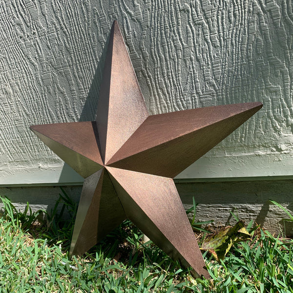 #EH10475 24" BRUSHED COPPER BRONZE BARN METAL STAR WESTERN HOME DECOR HANDMADE NEW