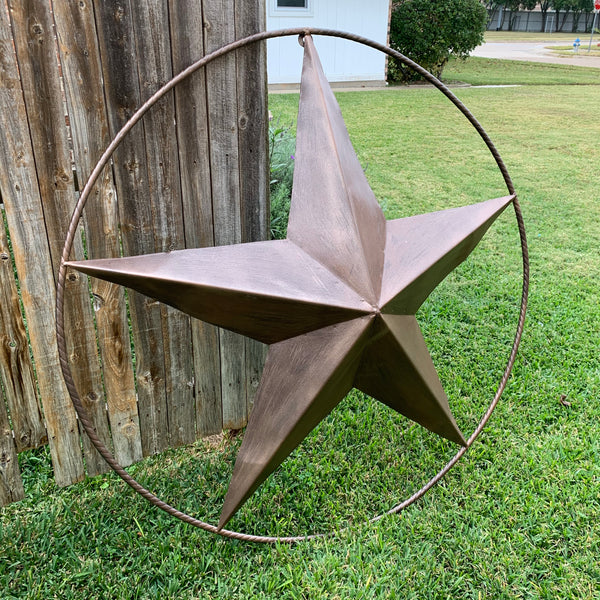 #EH10518 BRUSHED COPPER BRONZE BARN LONE STAR WESTERN HOME DECOR HANDMADE NEW