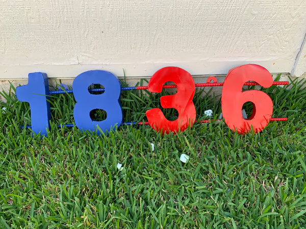 48", 60", 72" RED WHITE BLUE TX FLAG BARN META STAR WITH TEXAS 1836 SIGN WESTERN HOME DECOR METAL ART VINTAGE RUSTIC RED WHITE & BLUE ART