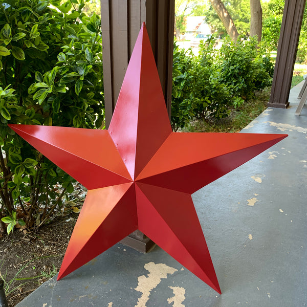RUSTIC BURGUNDY RED BARN METAL STAR WALL ART WESTERN HOME DECOR VINTAGE RUSTIC ART NEW 3", 4",5",6",9",12", 17", 24", 30", 36