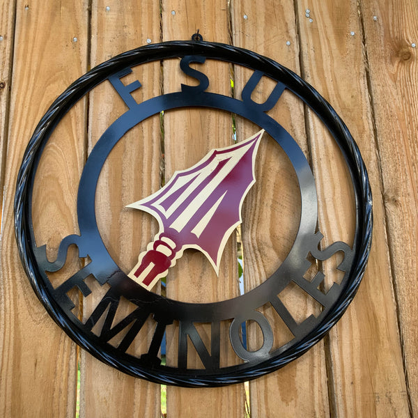 12", 18", 24", 32" FSU SEMINOLES FLORIDA METAL CUSTOM VINTAGE CRAFT TEAM SIGN