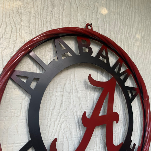 ALABAMA WELCOME RED & BLACK CUSTOM METAL VINTAGE SIGN TEAM HANDMADE