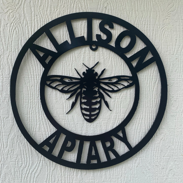 #EH10491 CUSTOM NAME BEE LASERCUT CUSTOM METAL VINTAGE CRAFT SIGN WESTERN HOME DECOR HANDMADE