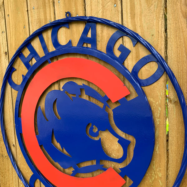12", 18", 24", 32" CHICAGO CUBS CUSTOM METAL VINTAGE CRAFT TEAM SPORTS SIGN HANDMADE