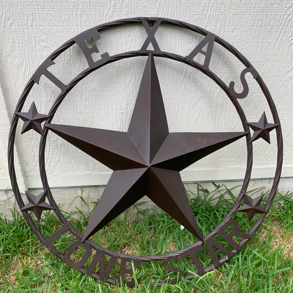 TEXAS LONESTAR METAL ART WESTERN HOME WALL DECOR RUSTIC VINTAGE BROWN NEW, SIZE:24",32",36",40",42",44",46",50"