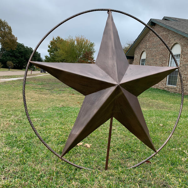 #EH10518 BRUSHED COPPER BRONZE BARN LONE STAR WESTERN HOME DECOR HANDMADE NEW