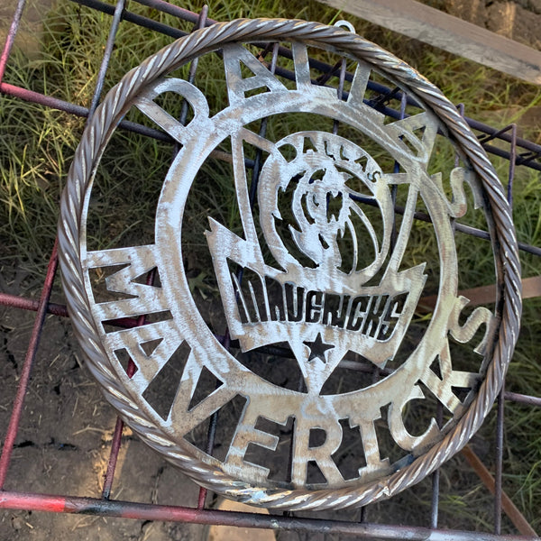 DALLAS MAVERICKS BLACK CUSTOM METAL VINTAGE CRAFT TEAM SPORTS SIGN HANDMADE 12",18",24",36"
