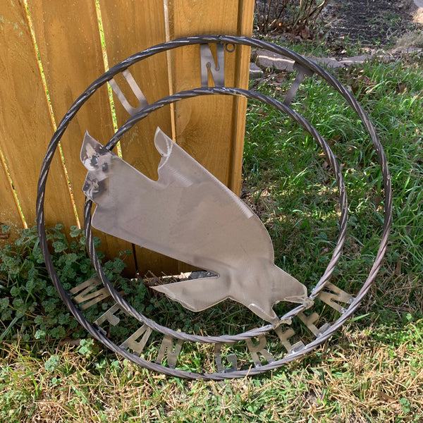 12", 18", 24", 32" UNT MEAN GREEN RAW METAL CUSTOM VINTAGE CRAFT WALL ART TEAM SIGN HANDMADE