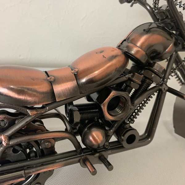 12" HARLEY CRUISER MOTORCYCLE METAL BAR HOME DECOR SCULPTURE MODEL CRAFT HANDMADE #EH12216