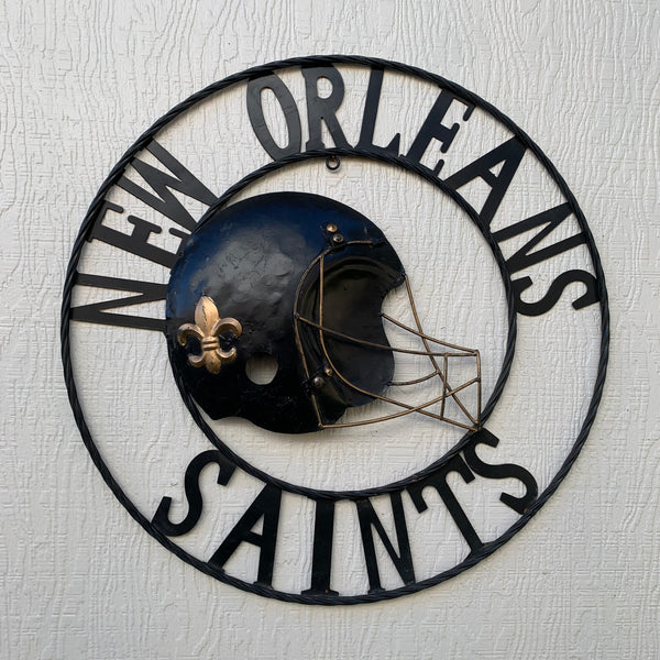 18", 24", 32" NEW ORLEANS SAINTS METAL WALL ART WESTERN HOME DECOR VINTAGE RUSTIC BROWN ART NEW