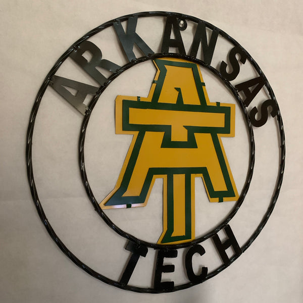 ARKANSAS TECH METAL CUSTOM VINTAGE CRAFT TEAM SIGN HANDMADE
