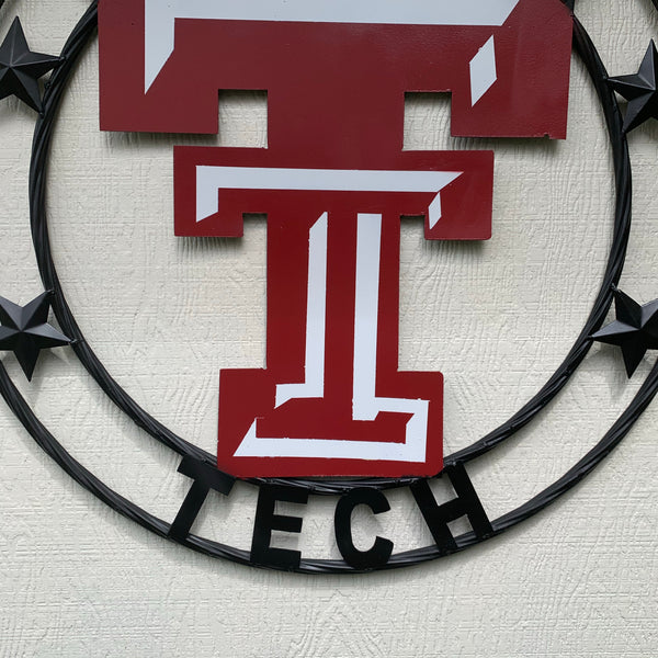 WRECKEM TEXAS TECH CUSTOM VINTAGE CRAFT METAL TEAM SIGN