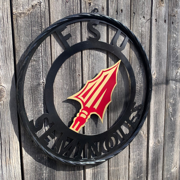 12", 18", 24", 32" FSU SEMINOLES FLORIDA METAL CUSTOM VINTAGE CRAFT TEAM SIGN
