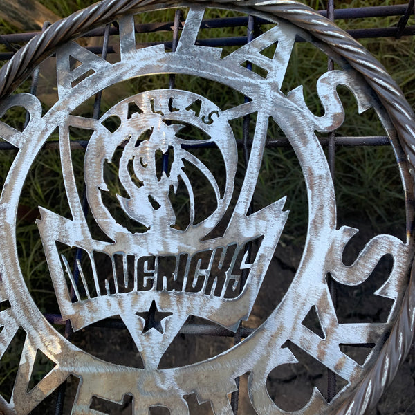 DALLAS MAVERICKS BLACK CUSTOM METAL VINTAGE CRAFT TEAM SPORTS SIGN HANDMADE 12",18",24",36"