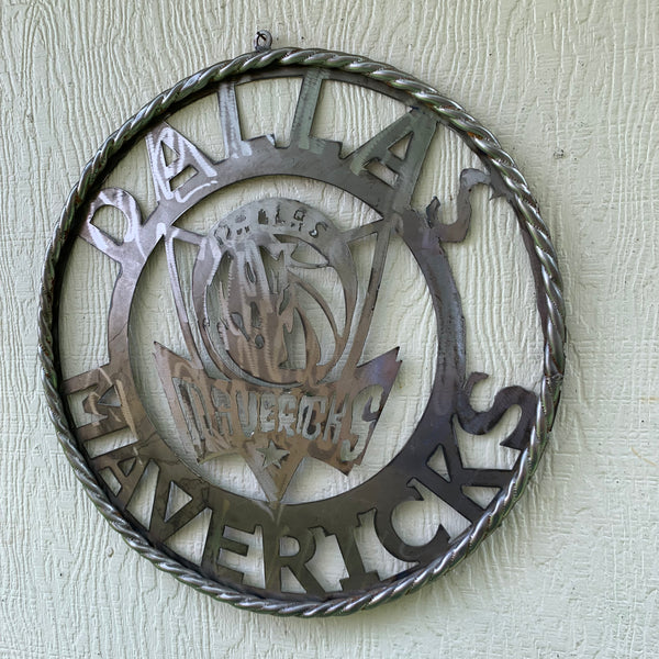 12",18", 24", 32",36" DALLAS MAVERICKS CUSTOM RAW METAL VINTAGE CRAFT TEAM SPORTS SIGN HANDMADE