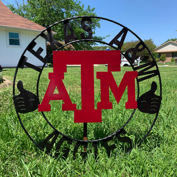 GIGEM AGGIES METAL CUSTOM VINTAGE CRAFT TEAM SIGN HANDMADE
