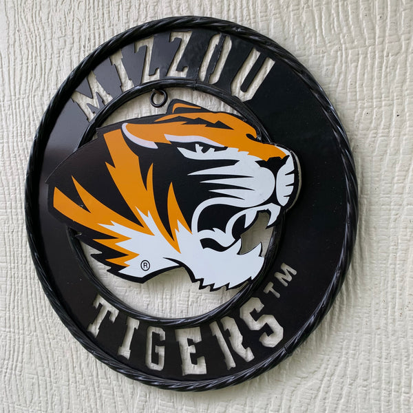 MIZZOU TIGERS MISSOURI CUSTOM METAL VINTAGE CRAFT TEAM DISC WIDE BAND RING SIGN HANDMADE 12",18",24",32"