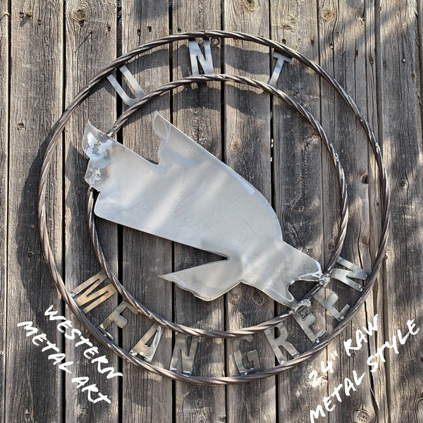 12", 18", 24", 32" UNT MEAN GREEN RAW METAL CUSTOM VINTAGE CRAFT WALL ART TEAM SIGN HANDMADE