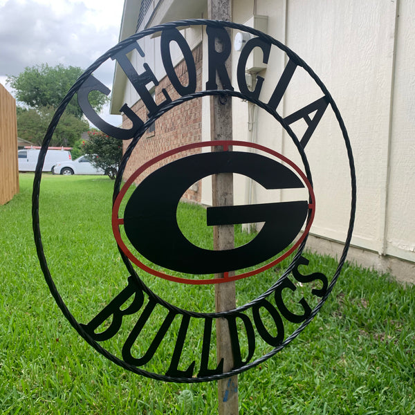 12", 18", 24", 32" GEORGIA BULLDOGS METAL SIGN VINTAGE CUSTOM TEAM ART