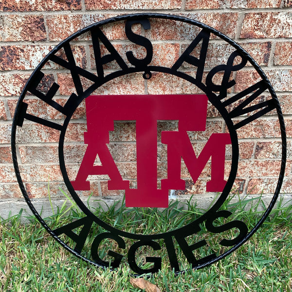 TEXAS A&M NO THUMBS GIGEM AGGIES METAL CUSTOM VINTAGE CRAFT WALL ART TEAM SIGN HANDMADE