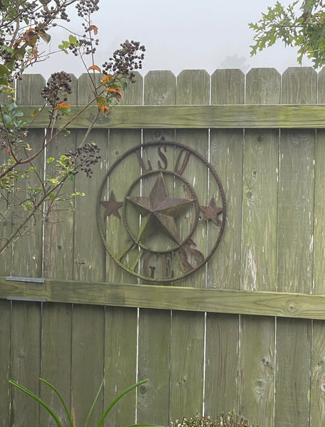LSU TIGERS BARN CUSTOM METAL STAR VINTAGE TEAM CRAFT ART WESTERN HOME DECOR SIZE:24",32",36",40",42",44",46",50"