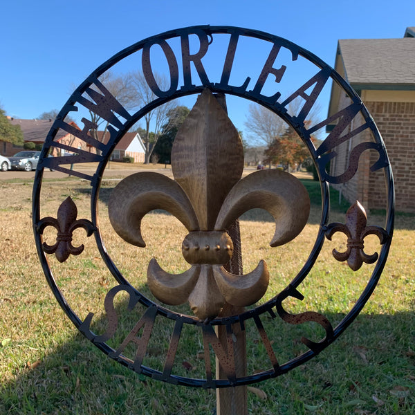 18", 24", 32" NEW ORLEANS SAINTS METAL SIGN WALL ART WESTERN HOME DECOR RUSTIC GOLD & BLACK ART NEW