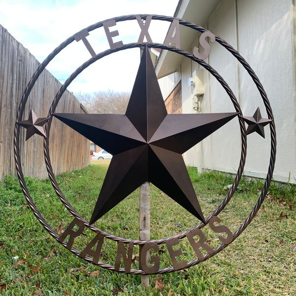 TEXAS RANGERS BRONZE LONE STAR METAL CUSTOM TEAM CRAFT WESTERN HOME DECOR CRAFT