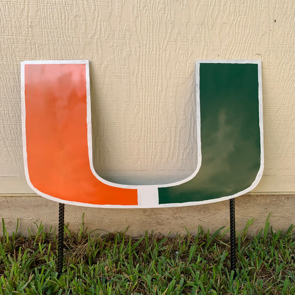 24"x15" MIAMI HURRICANES CUSTOM METAL VINTAGE CRAFT SIGN WESTERN HOME DECOR HANDMADE LASER CUT