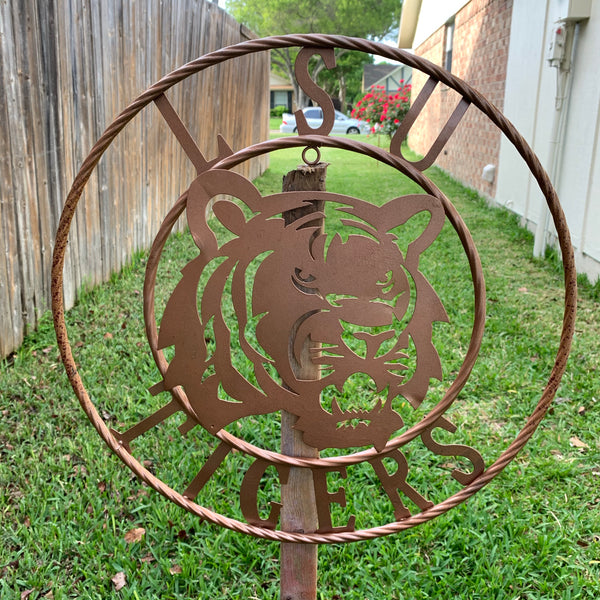 12:,18",24",32",36" LSU TIGERS METAL CUSTOM VINTAGE CRAFT ART SIGN