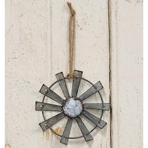 4" WINDMILL ORNAMENT FARMHOUSE METAL ART WESTERN HOME DECOR #EH12169 --FREE SHIPPING