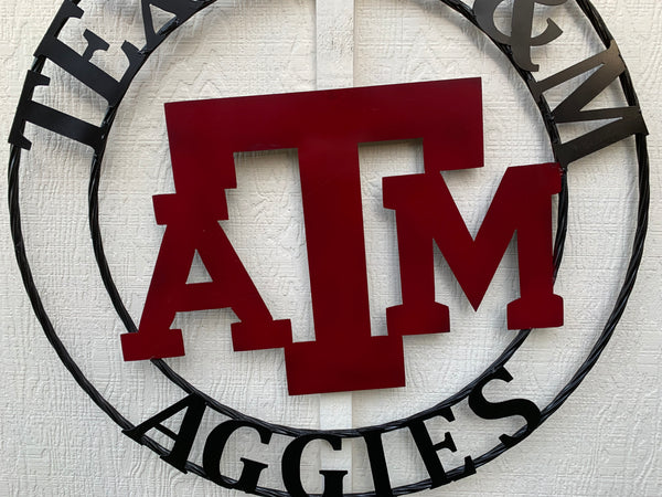 12", 18", 24", 32" TEXAS A&M METAL CUSTOM VINTAGE CRAFT WALL ART TEAM SIGN HANDMADE