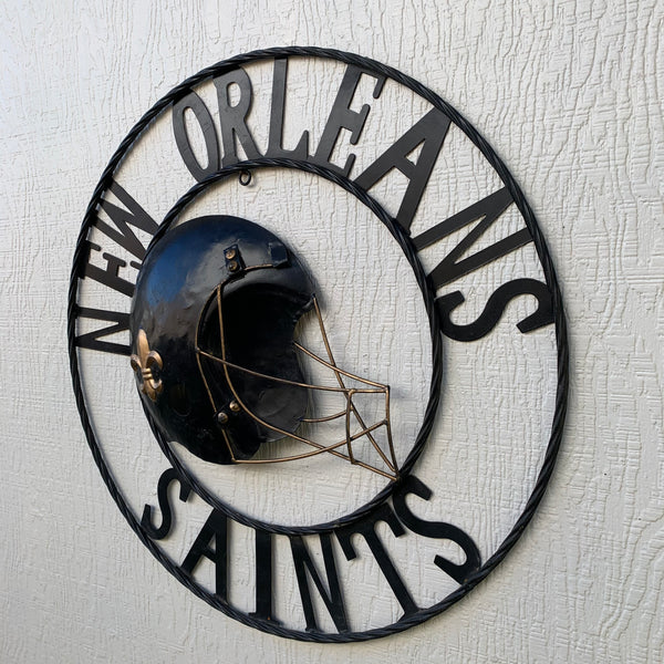 18", 24", 32" NEW ORLEANS SAINTS METAL WALL ART WESTERN HOME DECOR VINTAGE RUSTIC BROWN ART NEW