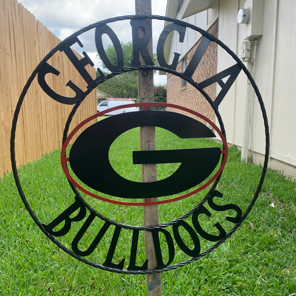 12", 18", 24", 32" GEORGIA BULLDOGS METAL SIGN VINTAGE CUSTOM TEAM ART