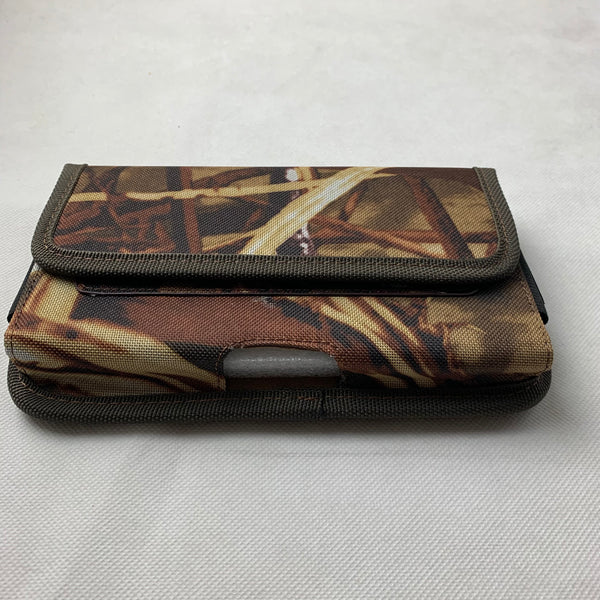 MX_LPOTX-EUH-CAMO 7" LUXMO XL MEGA EXTRA LARGE HORIZONTAL CAMO RUGGED POUCH VELCO CLOSURE  &  BELT LOOP CLIP HOLSTER CELL PHONE CASE UNIVERSAL OVERSIZE