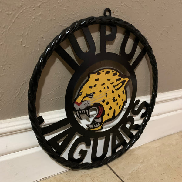 INDIANA IUPUI JAGUARS METAL CUSTOM VINTAGE CRAFT TEAM SIGN HANDMADE