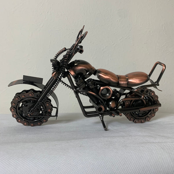 12" HARLEY CRUISER MOTORCYCLE METAL BAR HOME DECOR SCULPTURE MODEL CRAFT HANDMADE #EH12216