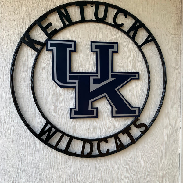 12", 18", 24", 32" KENTUCKY WILDCATS CUSTOM METAL VINTAGE CRAFT SIGN HANDMADE