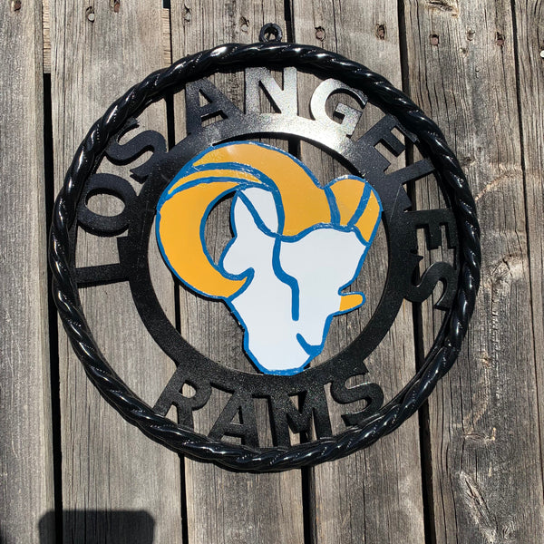 12", 18", 24", 32" LOS ANGES RAMS METAL CUSTOM VINTAGE CRAFT WALL ART TEAM SIGN HANDMADE