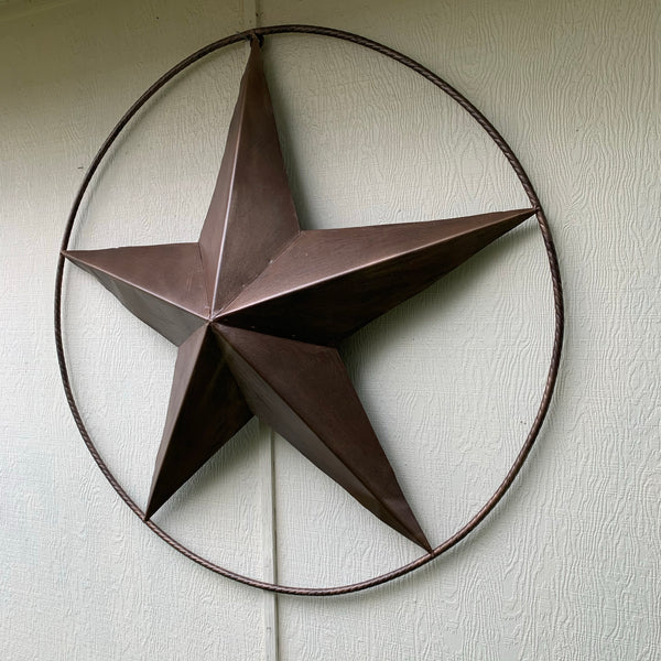 #EH10518 BRUSHED COPPER BRONZE BARN LONE STAR WESTERN HOME DECOR HANDMADE NEW